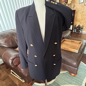 Lord & Taylor Navy Blazer with Gold Buttons